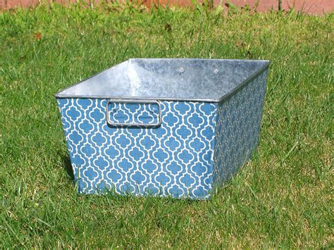 rectangular galvanized storage bin